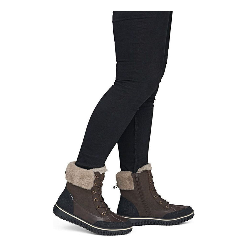 Womens Rieker Z4203 Black Boots - Black