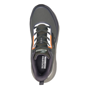 Mens Skechers Max Run - Vorteza Waterproof Trainers - Olive