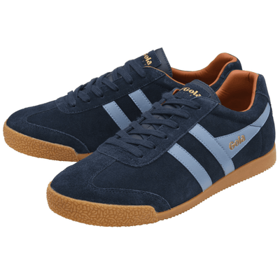 Gola Mens Harrier Suede Navy Blue Trainers - Navy
