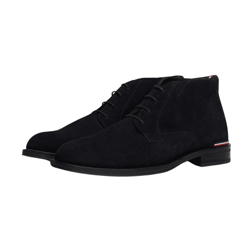 Mens Tommy Hilfiger 4805 Navy Suede Lace Up Ankle Boots