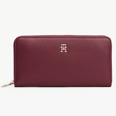 Womens Tommy Hilfiger Icon Zip-Around Purse - Deep Rouge