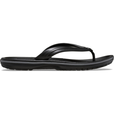 Mens Crocs Crocband Flip Flops - Black Slate Grey