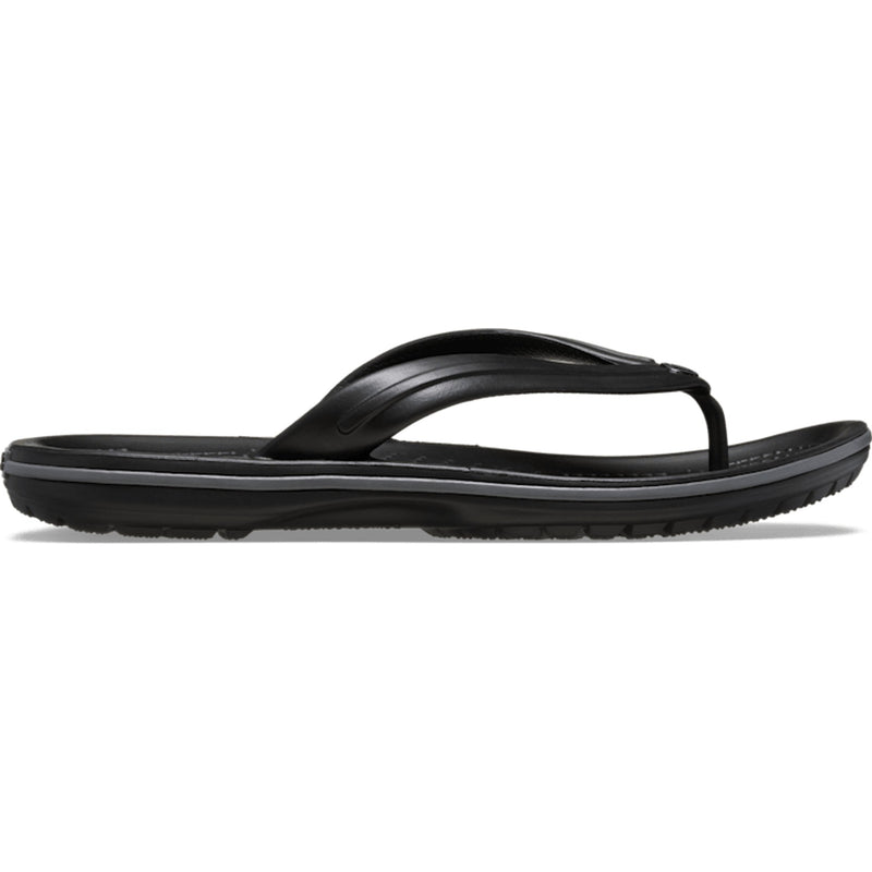 Mens Crocs Crocband Flip Flops - Black Slate Grey