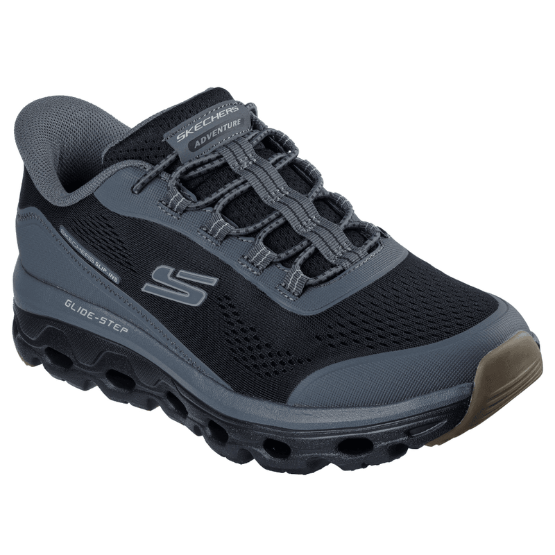 Mens Skechers Slip Ins Glide Step Sole Trainers - Black