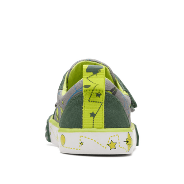 Clarks Infant Boy's Foxing Lo Grey Interest Canvas Shoe - Grey
