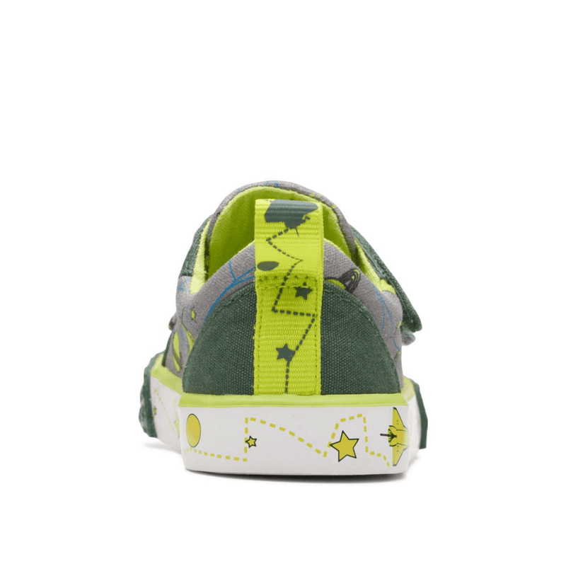 Clarks Infant Boy's Foxing Lo Grey Interest Canvas Shoe - Grey