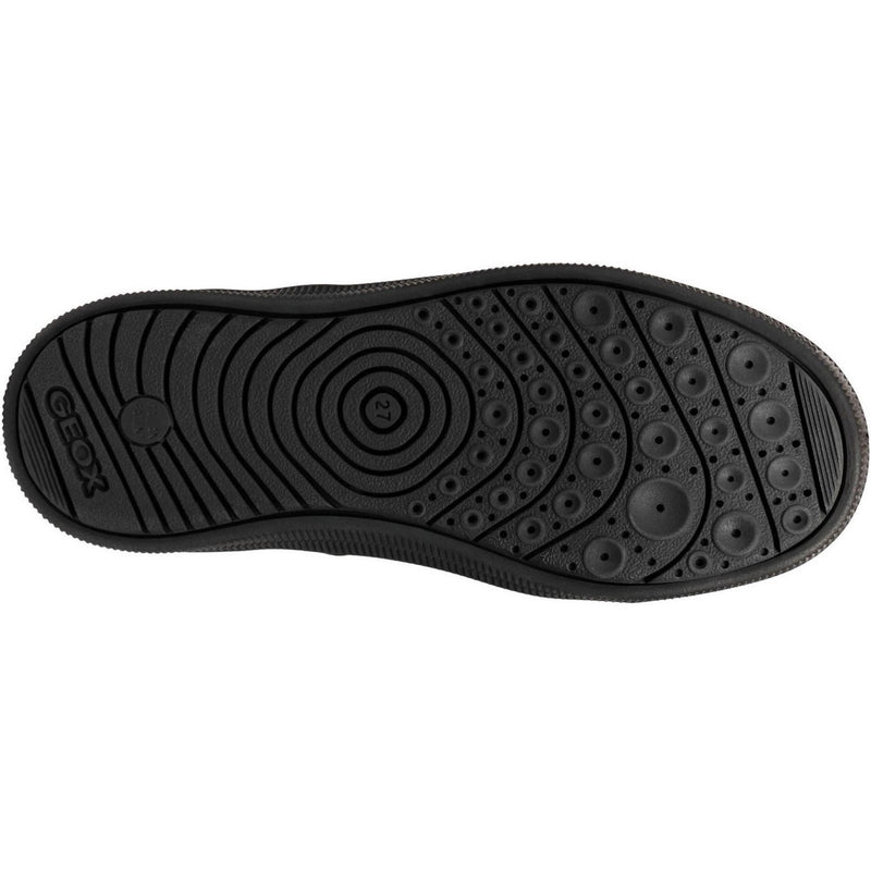 Junior Boys Geox Arzach Black School Shoes - Black