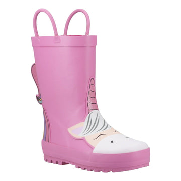 Kids Cotswold Puddle Boot 3D Wellingtons - Unicorn