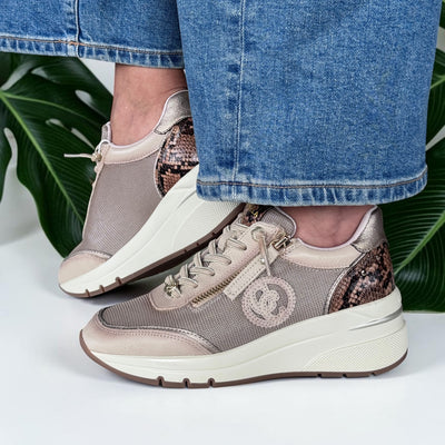 Womens Carmela 164228 Trainers - Beige