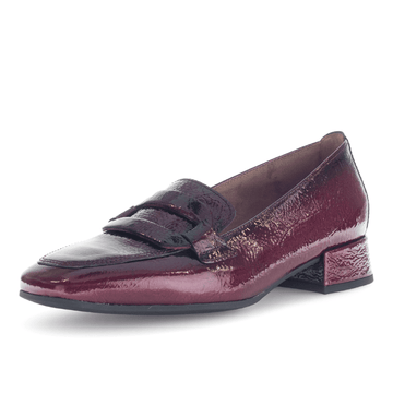 Womens Gabor 75.261 Low Heel Loafers - Red Patent