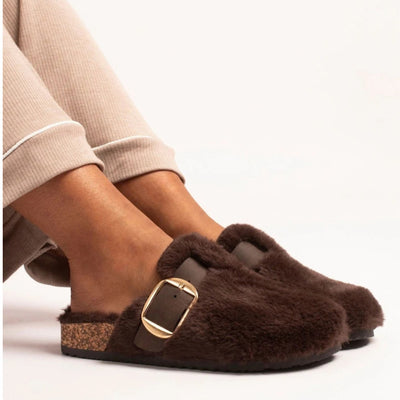 Womens Lunar Rhianna Mule Slippers - Brown