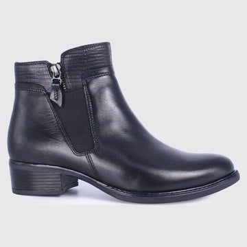 Womens Dubarry Cierra Leather Ankle Boots - Black