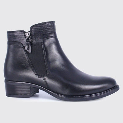 Womens Dubarry Cierra Leather Ankle Boots - Black