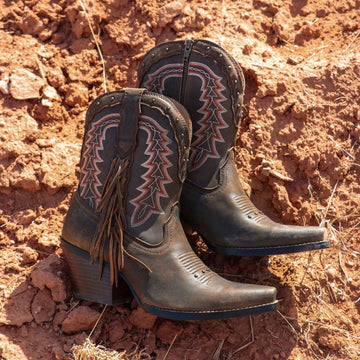 Womens Durango Crush Ankle Boots - Pecan