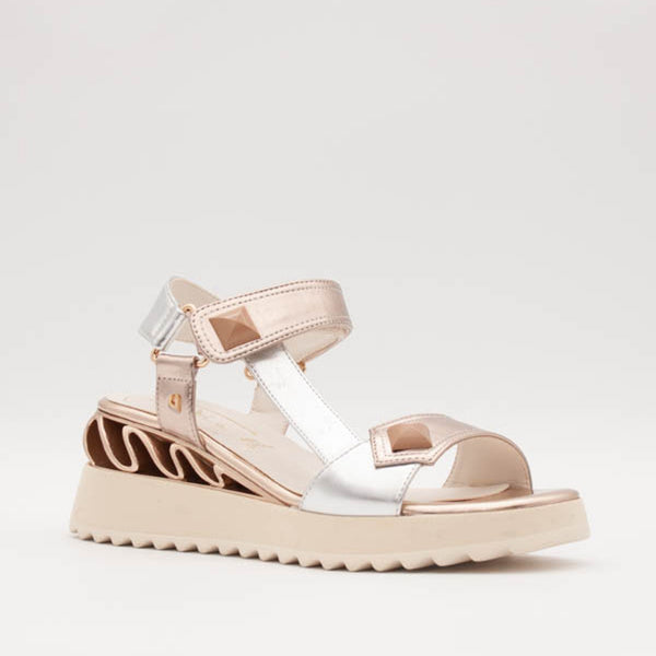Womens Una Healy Better Alone Wedge Sandal - Rose Gold