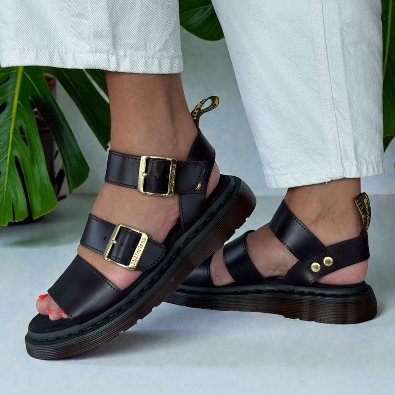 Womens Dr Martens Gryphon Atlas Leather Sandals - Brown