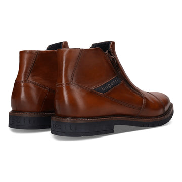 Mens Bugatti 8373Q Cognac Ankle Boots - Cognac