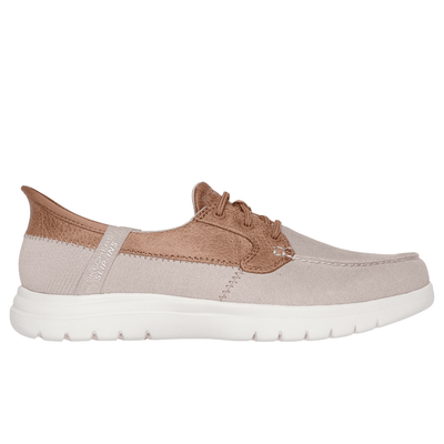 Womens Skechers Slip-ins On the Go Boat Shoes - Taupe