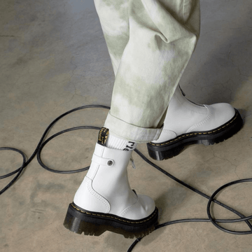 Womens Dr Martens Jetta Front Zip Boot - White