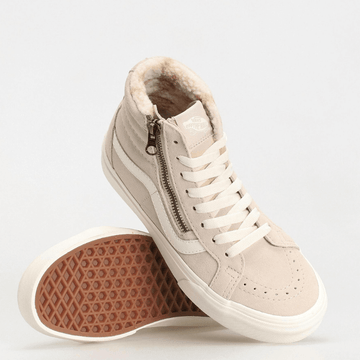 Womens Vans Sk8-Hi Reissue Lined Trainers - Cozy Hug French Beige