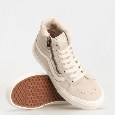 Womens Vans Sk8-Hi Reissue Lined Trainers - Cozy Hug French Beige