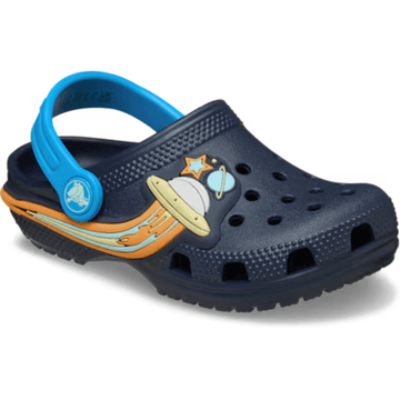 Crocs Kids Classic UFO Lights Clogs - Navy
