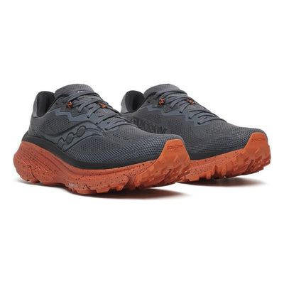 Mens Saucony S101015 Guide Trail Carbon/Rust Trainers - Carbon/Rust