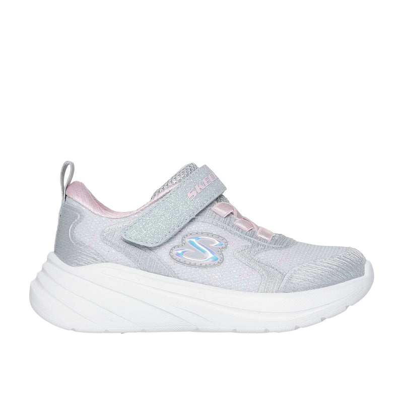 Girls Skechers 303557N Sparkle Wave 92 Trainer - Infant - Light Grey