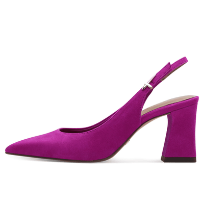 Womens Tamaris 29633 Slingback Block Heels - Dark Pink