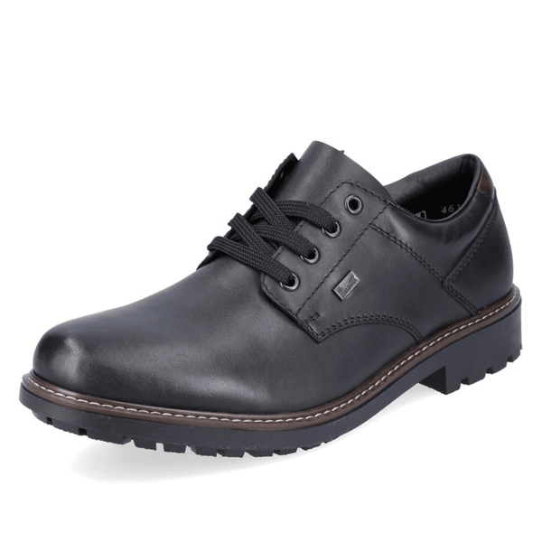 Mens Rieker F4611 Black 'Tex' Lace Up Shoes - Black