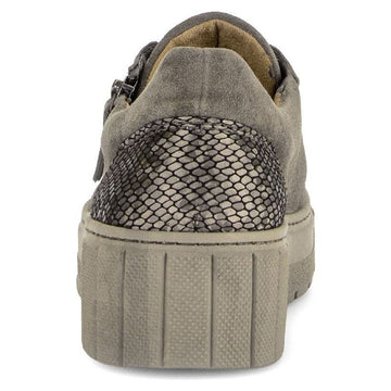 Womens Gabor 6017 Taupe Suede Platform Trainers - Taupe