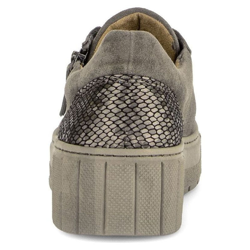 Womens Gabor 6017 Taupe Suede Platform Trainers - Taupe