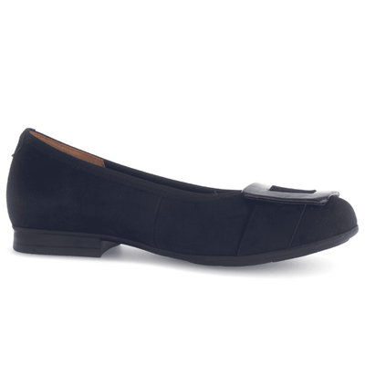Womens Gabor 72.463 Print Flat Ballerina Pumps - Navy