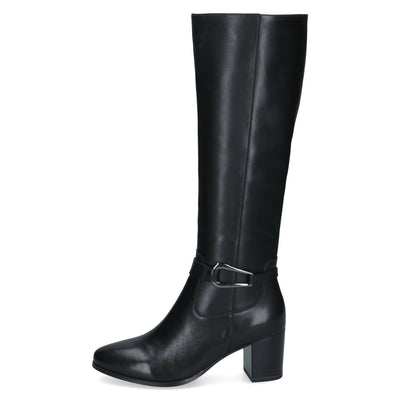 Womens Caprice 25505 Long Boots - Black Nappa