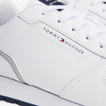 Mens Tommy Hilfiger Logo Colour-Blocked Trainers - White