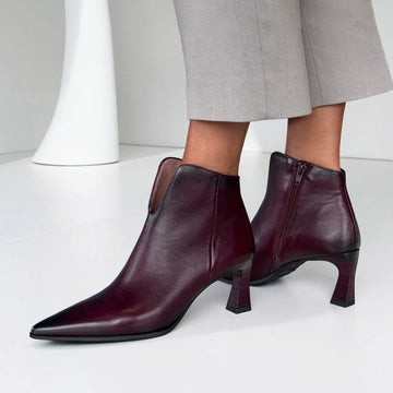 Womens Hispanitas 265076 Paris Ankle Boots - Burgundy