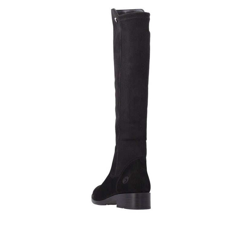 Womens Remonte D3U70 Black Long Boots - Black