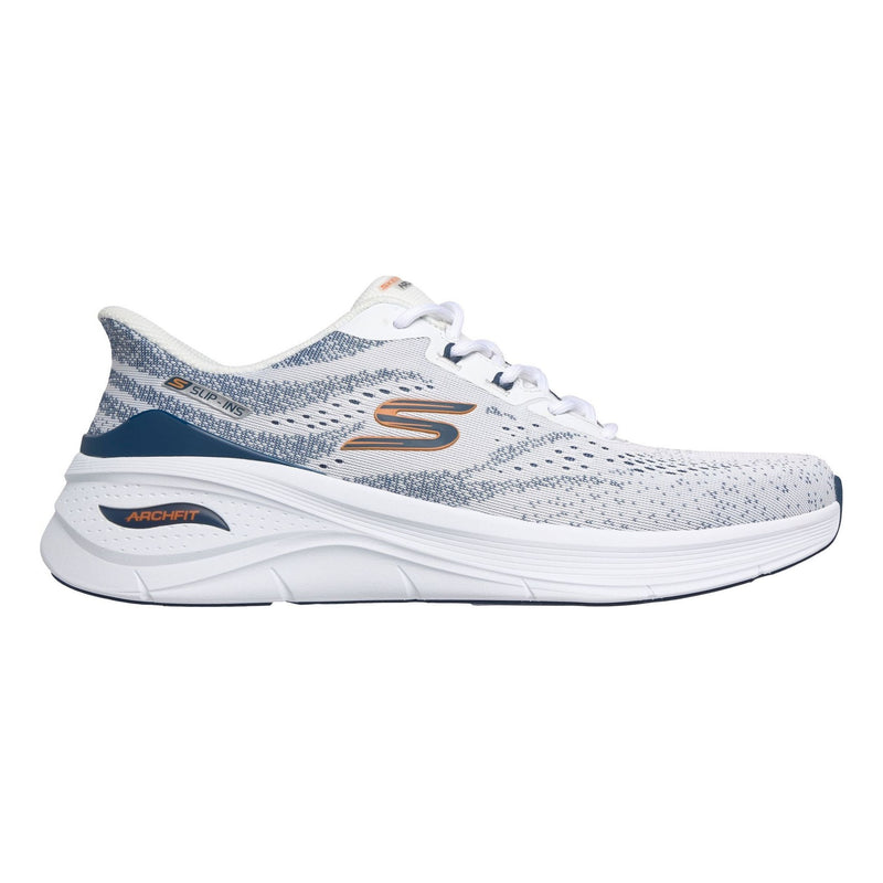 Mens Skechers Arch Fit 3.0 Slip-Ins Trainers - White / Navy