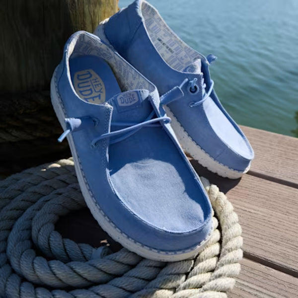 Womens HEYDUDE 40902 Wendy Stretch Canvas - Hydrangea Blue