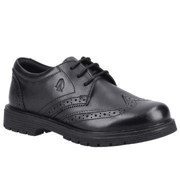 Hush Puppies Sally Junior Girls Brogue School Shoe - Black