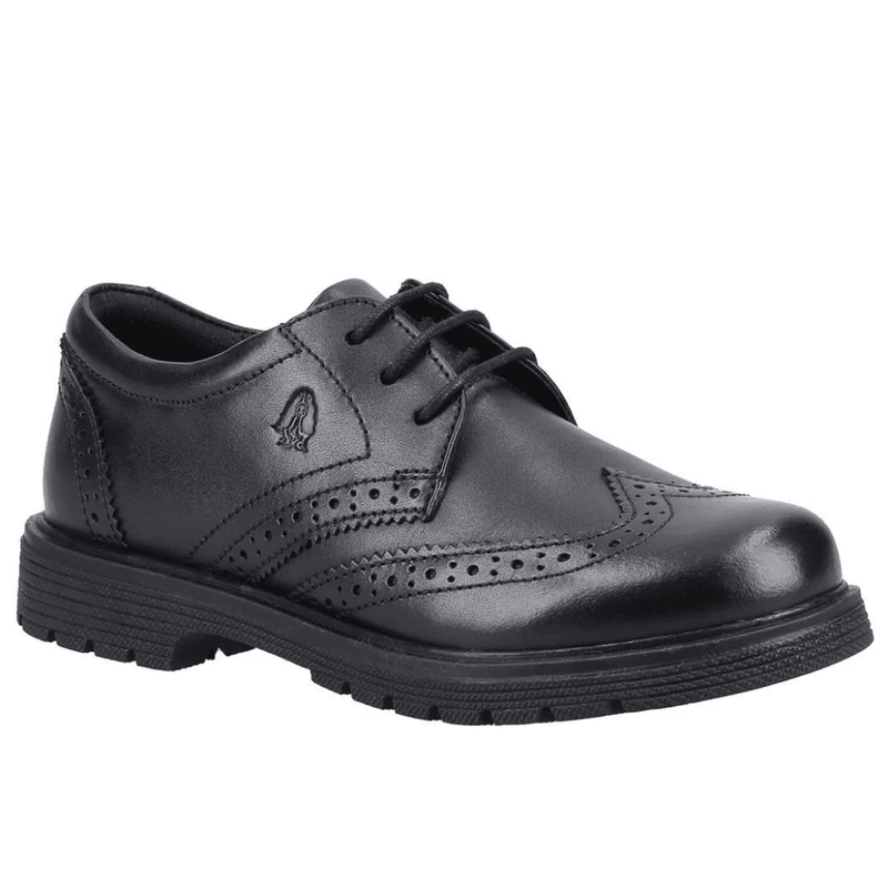 Hush Puppies Sally Junior Girls Brogue School Shoe - Black