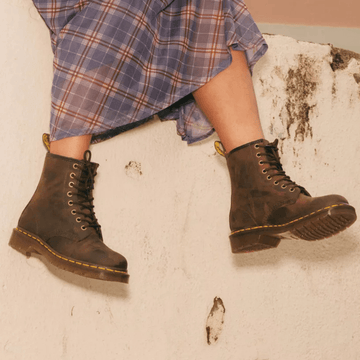 Womens Dr Martens 1460 Crazy Horse Lace Up Boots - Dark Brown