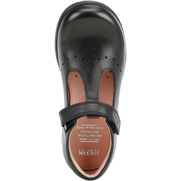 Junior Girls Geox Naimara School Shoes - Black