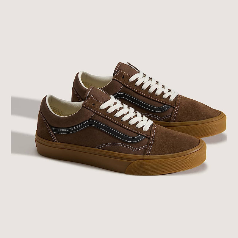 Mens Vans Old Skool - Gum Vintage Cocoa Trainers - Vintage Cocoa