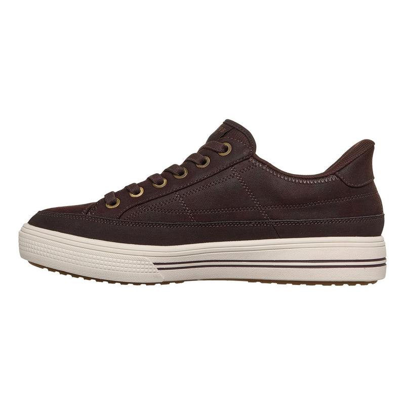 Mens Skechers Arch Fit Arcade - Join Ya There Slip-Ins Casual Shoes - Chocolate