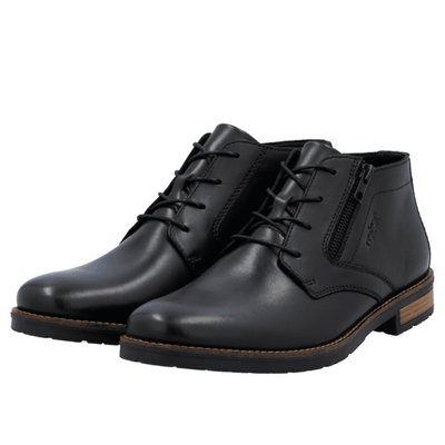 Mens Rieker 14609 Lace and Zip Chukka Boots - Black