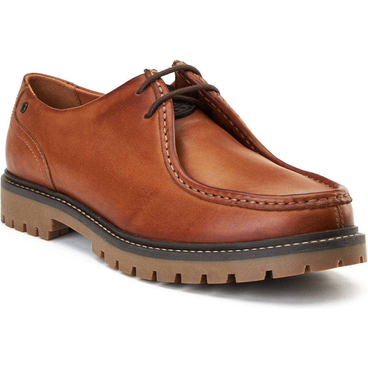 Mens Base London Carbon Tan Formal Lace-up Shoes