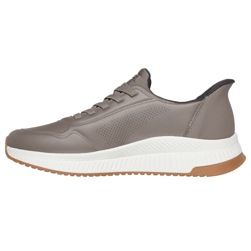 Mens Skechers Slip-ins Bobs Sport Squad Chaos Trainers - Taupe