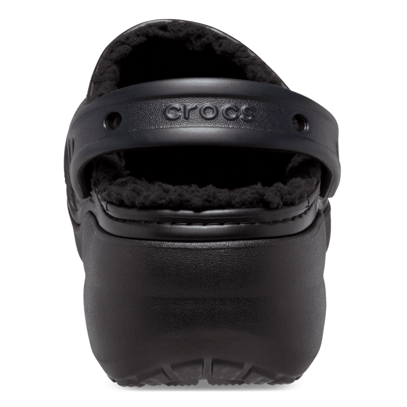 Crocs Women's Classic Platform Lined Clog - Black
