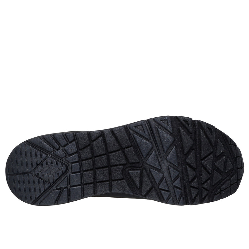 Womens Skechers 177093 Bubble Heel Trainer - Black Uno Leopard - Black